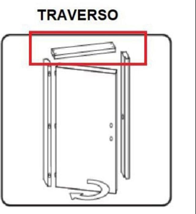 Traverso Battente x Porta Microtec 210 x 70 Noce Quercia Vert - 2