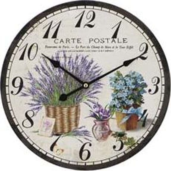 Orologio Muro Cartolina Lavanda Ø 30 mm cm Xtra - 2