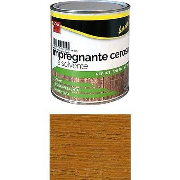 Impregnante Ceroso a Solvente Workit Castagno 2,5 L 2 Pezzi