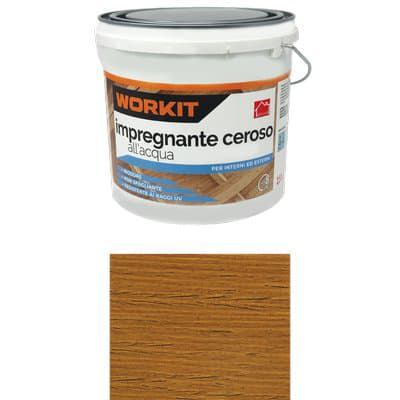 Impregnante Ceroso Acqua Workit Castagno 2,5 L 2 Pezzi - 2