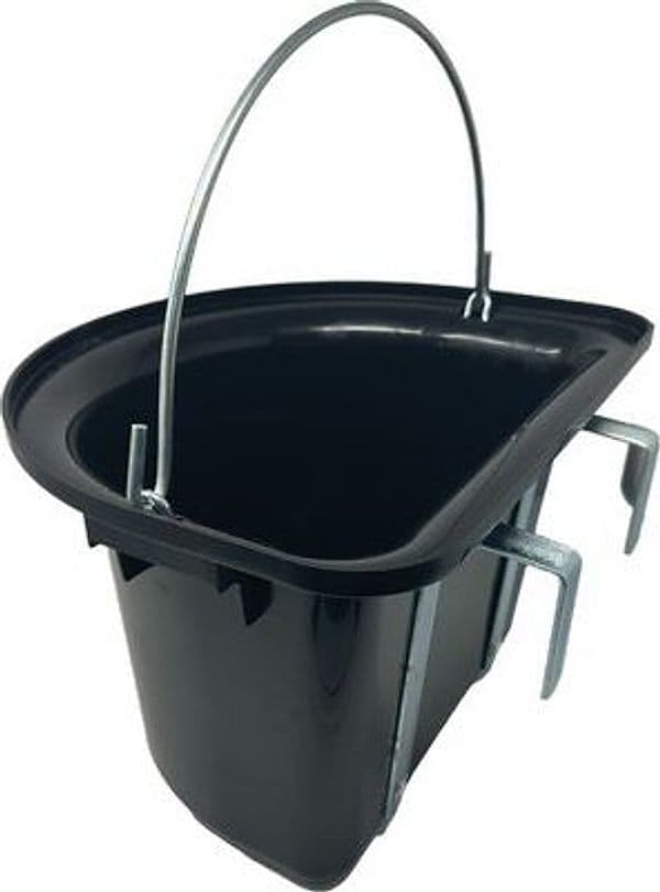Mangiatoia Cavalli Staccionata Pesante Plastica Metallo H 39 x 36 cm 26 cm - 2