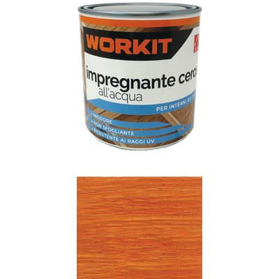 Impregnante Ceroso Acqua Workit Mogano 750 ml 6 Pezzi - 2