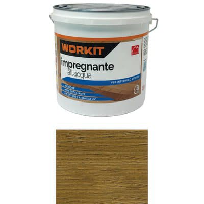 Impregnante Acqua Workit Noce Scuro 2,5 L 2 Pezzi - 2