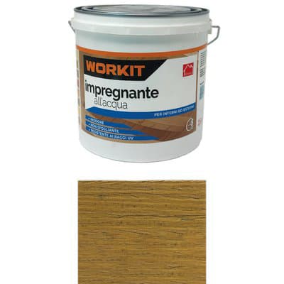 Impregnante Acqua Workit Noce Chiaro 2,5 L 2 Pezzi - 2