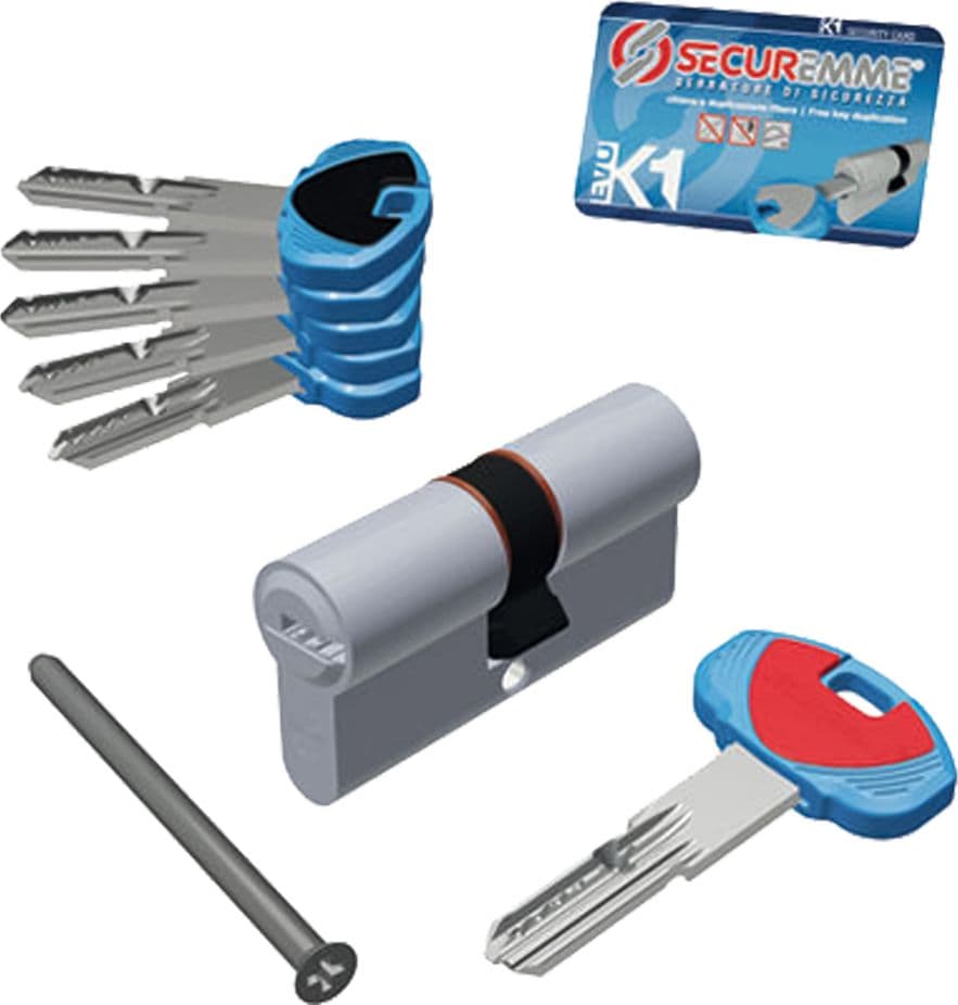 CILINDRO SAGOMATO 'EVOK1' mm 30 + 70 = 100  - SECUREMME - 2