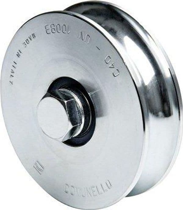 Ruota Cancello a Fissare Gola Tonda 315 Comunello 16 mm 160 mm 2 Pezzi - 2