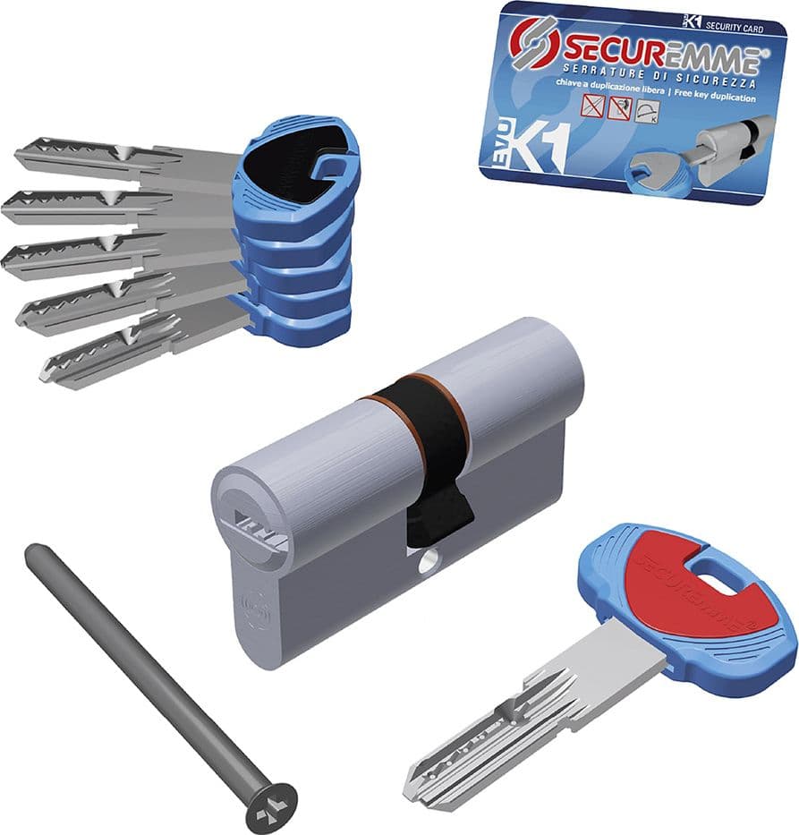 CILINDRO SAGOMATO 'EVOK1' mm 30 + 40 = 70  - SECUREMME