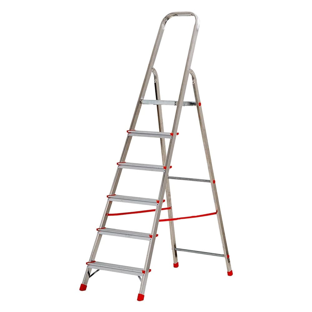 SCALA PER USO DOMESTICO 6 gradini - altezza cm. 122 (pedana) / 184 (totale)  - KASART X GIERRE