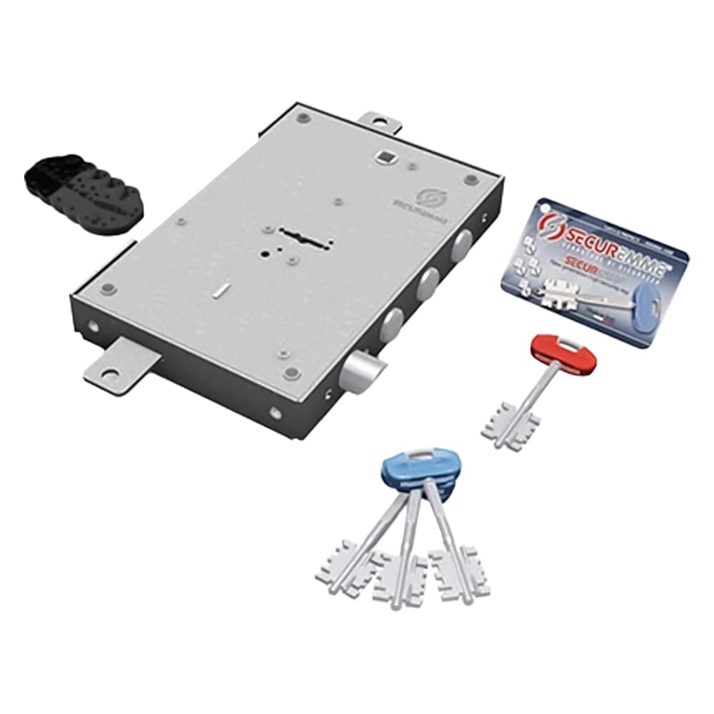 Serratura da Applicare Triplice per Porte Blindate Interasse Pistoni 38 mm - 2