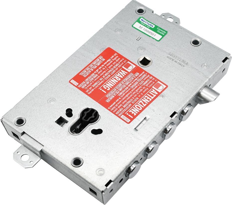 SERRATURA A LEVE PER PORTE BLINDATE E 63 - 4 catenacci / interas.28 mm  - MOTTURA - 2