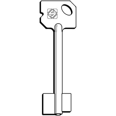 Chiave Doppia Mappa Hk 5HK1 Silca Ottone Nichelato 5 Pezzi - 2