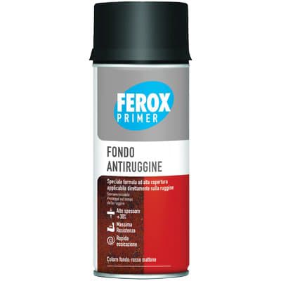 Fondo Aggrappante Spray Ferox Arexons Antiruggine Rosso 400 ml 6 Pezzi - 2