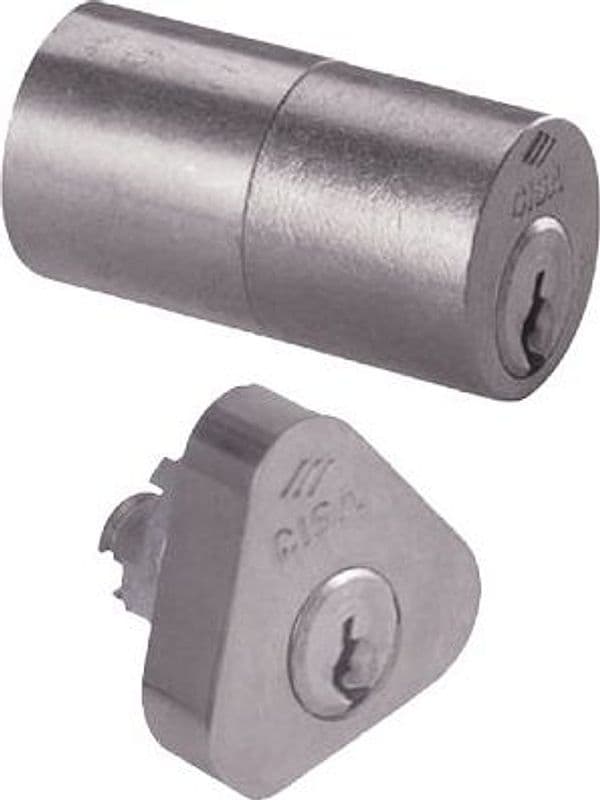 Coppia Cilindri Esterni 02139 12 Hand Cisa Ottone Nichelato Chiavi 3