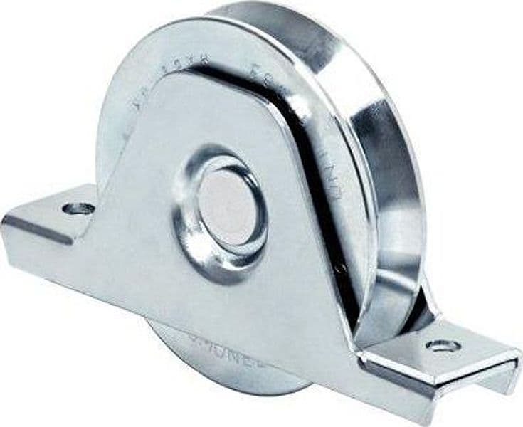 Ruota Cancello a Saldare Gola V 335 Comunello Zincata 100 mm 2 Pezzi - 2