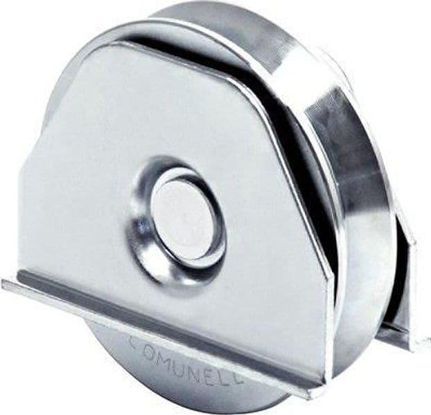 Ruota Cancello a Saldare Gola V 330 Comunello Zincata 120 mm 2 Pezzi - 2