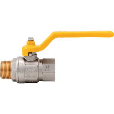 Valvola Sfera Gas con Leva Mf London 067 Itap Ottone Nichelato ½mf 2 Pezzi - 2