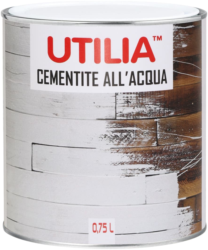 Cementite Fondo All'Acqua Ml. 750 Bianco 6 Pezzi Utilia - 2
