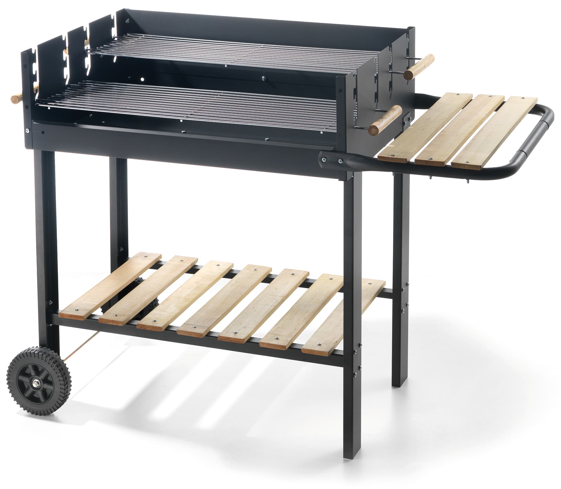 Barbecue 70 47 Eco Doppia Griglia Acciaio Cromato Cm 70 x 45X72 H Ompagrill - 2