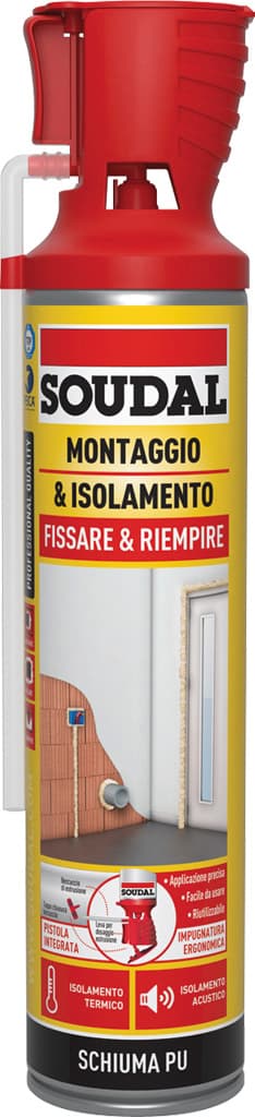 Schiuma Poliuretanica ''Montaggio & Isolamento Genius Gun'' Ml. 750 12 - 2