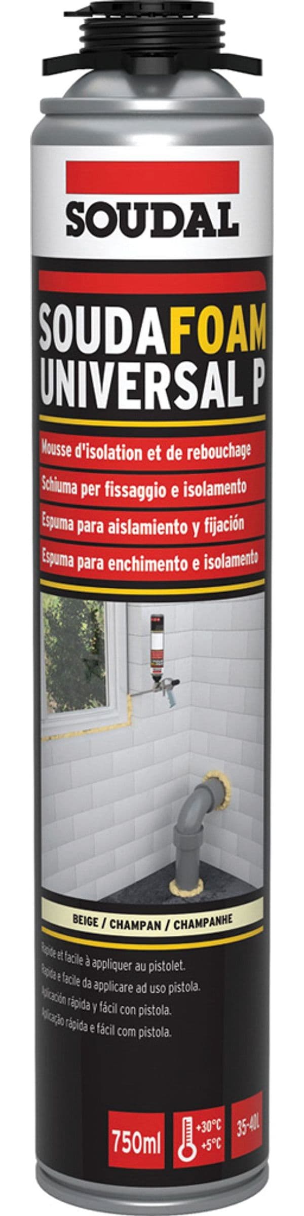Schiuma Poliuretanica Universale per Pistola Ml. 750 12 Pezzi Soudal - 2