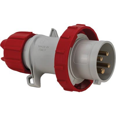 Spina Mobile Industriale Rossa Fme 3P con T 16A IP67 - 2