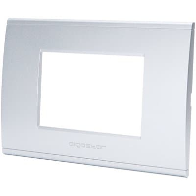 Placca Coprifrutti Abl Argento Posti 3 120 x 85 mm 8 Pezzi - 2