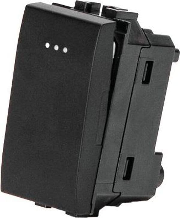 Pulsante Unipolare Abl Nero a 16 250 V 8 Pezzi - 2