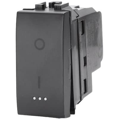 Interruttore Bipolare Abl Nero a 20 250 V 8 Pezzi - 2