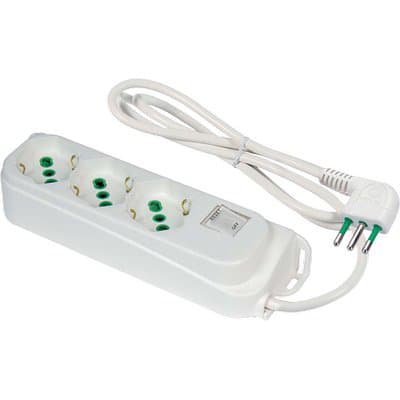 Multipresa Bipasso Schuko con Termico Retail Fme Bianco 2 Pezzi - 2