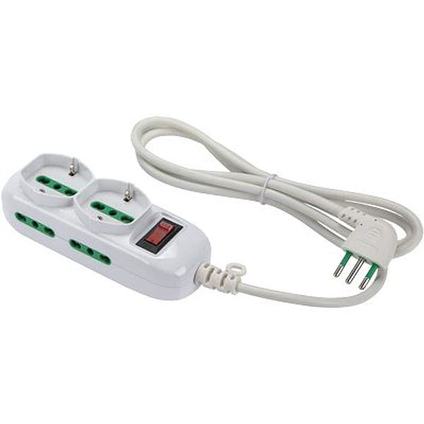 Multipresa Bipasso Schuko con Termico Triax Fme Bianco 2 Pezzi 7403241 – Fanton