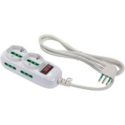 Multipresa Bipasso Schuko con Termico Triax Fme Bianco 2 Pezzi 7403241 - 2