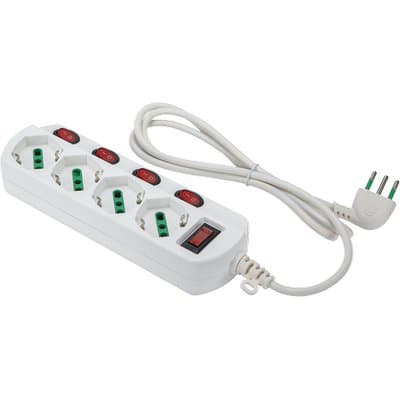 Multipresa Bipasso Sch con 4 Int.lum Retail Fme Bianco 2 Pezzi - 2