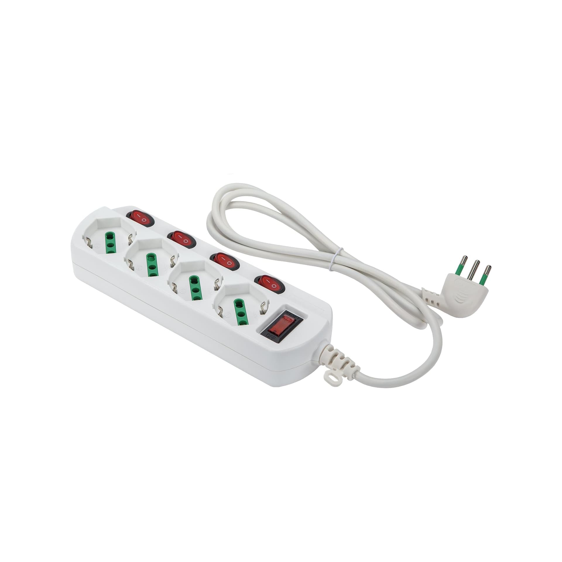 Multipresa Bipasso Sch con 4 Int.lum Retail Fme Bianco 2 Pezzi - 2