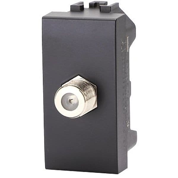 Connettore F Tv Sat Diretto Abl Nero 8 Pezzi - 2