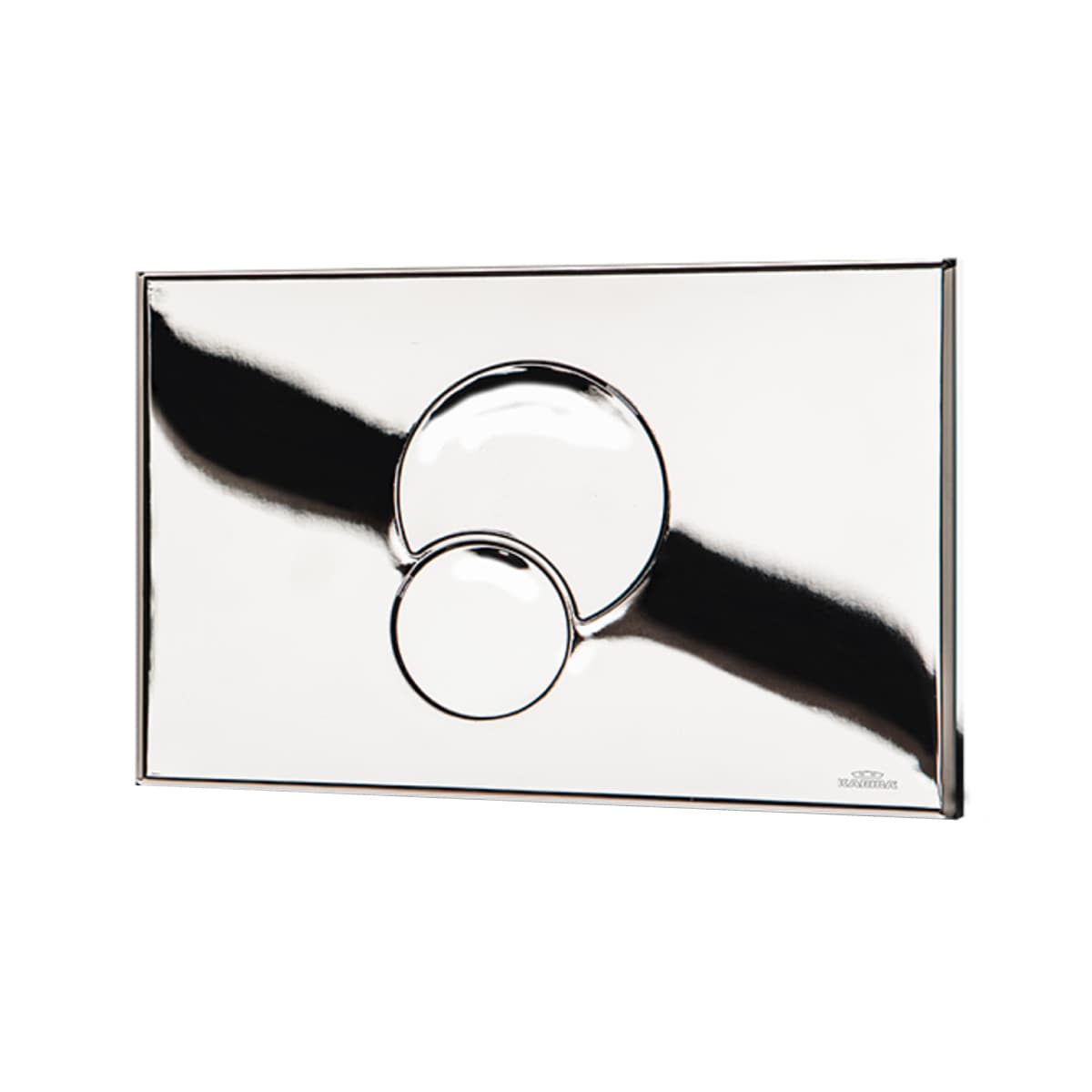 Placca di Comando Due Tasti Modello Fidia Duo Cromata Lucida KAR - 2