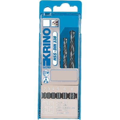 Punta Trapano Hss Rullata Astuccio Krino 8,0 2,0 mm 6 Pezzi - 2