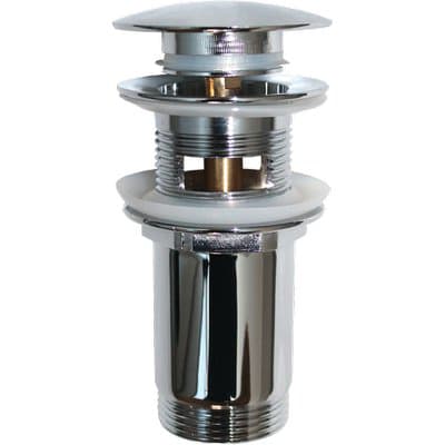 Piletta Scarico Clic Clac Lavabo Bidet con Troppo Pieno Zama Cromato 1¼ M - 2