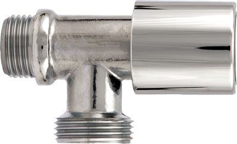 Rubinetto a Vite per Lavatrice 226 Itap Ottone Cromato 1/2MX3 4 M 3 Pezzi - 2