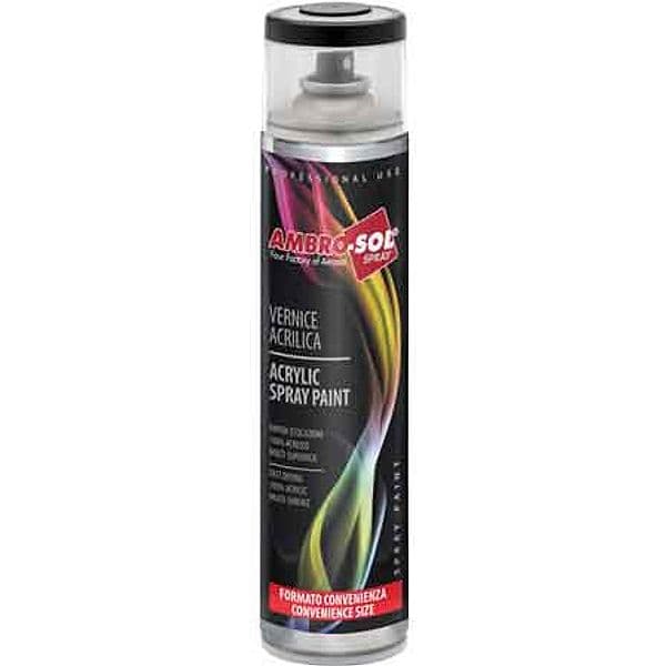 Bomboletta Spray Acrilico Universale 600 ml Bianco Opaco Ambrosol 6 Pezzi – Ambro-Sol