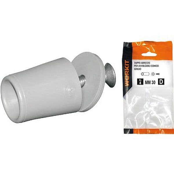 Tappo Arresto Self Workit per Avvolgibili Conico Grigio 40 mm 2 Pezzi - 2