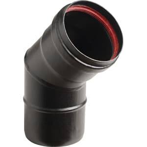 Curva Porc 45 Pellet D 8 cm Nero Opaco Aeternum - 2