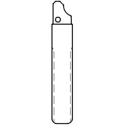 Chiave Flip Auto Citroen HU107T Silca Ottone Nichelato - 2