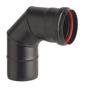 Curva Porc 90 Pellet D 8 cm Nero Opaco Aeternum - 2