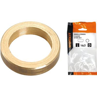 Rondella Cerniera a Saldare Self Workit Ottone 14 x 21 x 2 mm 4 Pezzi - 2
