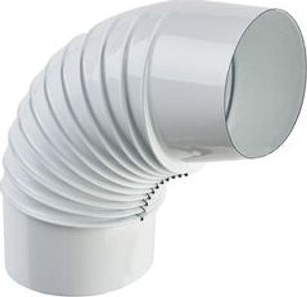 Curva Porcellanata Pieghettata 90 D 12 cm Bianco Classic - 2