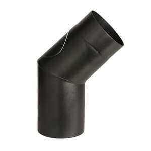 Curva Porcellanata 45 con Ispez D 12 cm Nero Opaco Top - 2