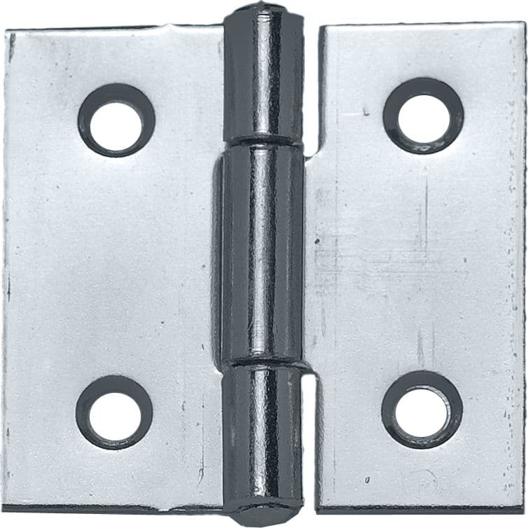 Cerniera Quadra Perno Fisso in Acciaio Zincato Mm 60 x 60 24 Pezzi Aldeghi - 2