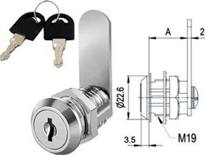 Cilindro a Leva 6000 20 mm (6020.19) Potent 5 Pezzi - 2