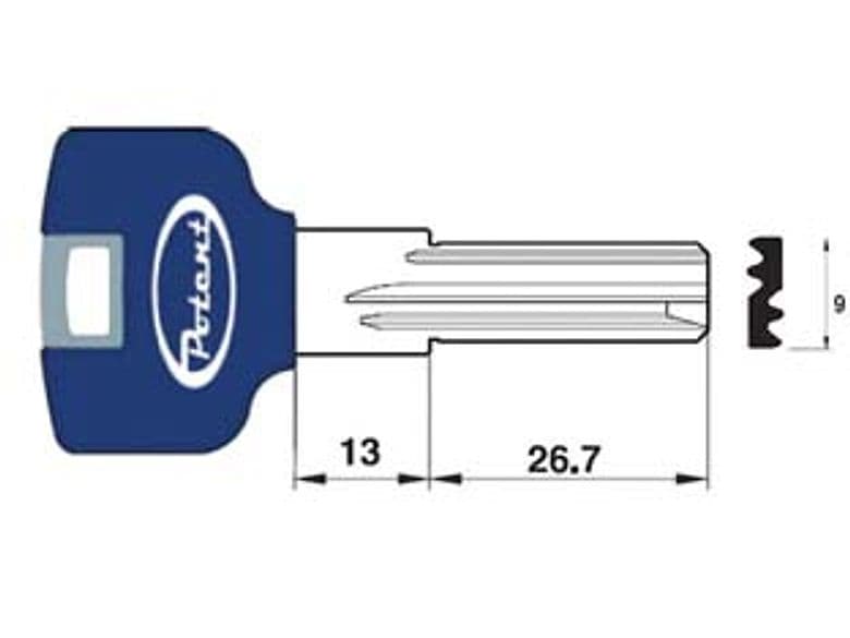 Chiave Grezza Profilo Piatto 3400.K.B R1 Potent 10 Pezzi - 2