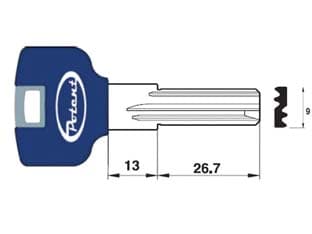 Chiave Grezza Profilo Piatto 3400.K.B R1 Potent 10 Pezzi - 2